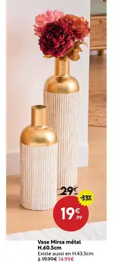 Maxi Bazar Vase mirsa métal offre