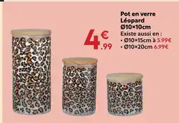 Maxi Bazar Pot en verre léopard offre