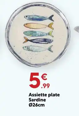 Maxi Bazar Assiette plate sardine offre