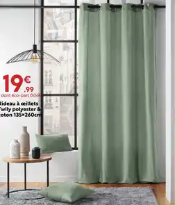 Maxi Bazar Rideau à œillets twily polyester & coton offre