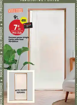 Maxi Bazar Panneau passe-tringle carlin voile tissé 90×200cm offre