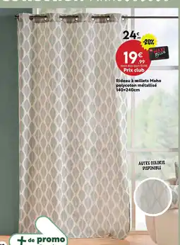 Maxi Bazar Rideau à œillets maho offre