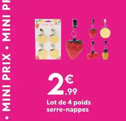 Maxi Bazar Lot de 4 poids serre-nappes offre