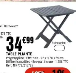 La Foir'Fouille Table pliante offre