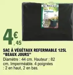 E.Leclerc Sac à végétaux refermable offre
