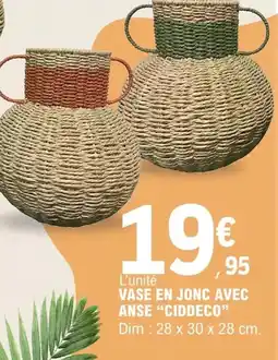 E.Leclerc Dim - vase en jonc avec anse offre