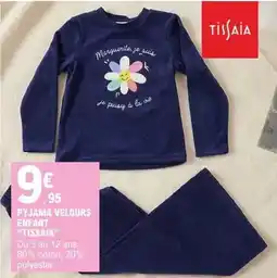 E.Leclerc La vie - pyjama velours enfant offre