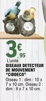 E.Leclerc Dim - oiseaux detecteur de mouvement offre