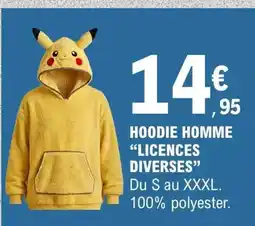E.Leclerc Hoodie homme licences diverses offre