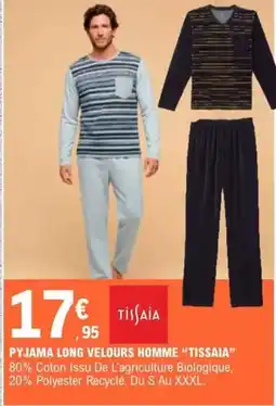 E.Leclerc Pyjama long velours homme offre