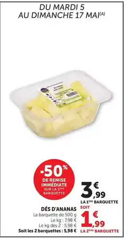 Super U Dés d'ananas offre