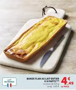 Super U U - bande flan au lait entier 6 parts offre