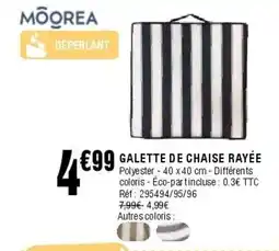 La Foir'Fouille Galette de chaise rayée offre