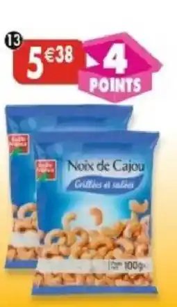 Maximo Lot de 2 sachets de noix de cajou grillées et salées offre