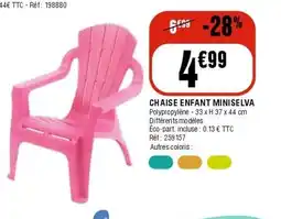 La Foir'Fouille Chaise enfant miniselva offre