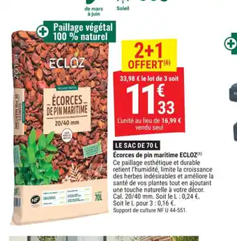 ECLOZ Écorces de pin maritime