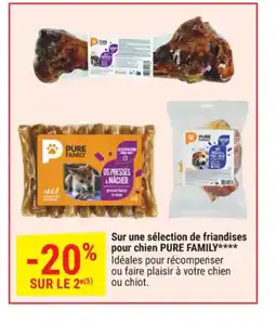 Gamm vert PURE FAMILY Sur une sélection de friandises pour chien offre