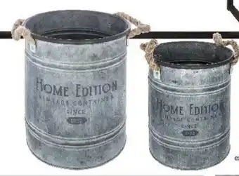 Stokomani Le Seau Zinc Avec Anse Corde offre