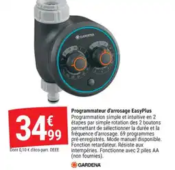 Gamm vert GARDENA Programmateur d'arrosage EasyPlus offre