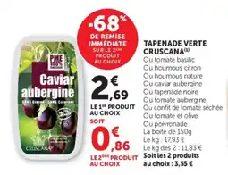 U Express CRUSCANA Tapenade verte offre