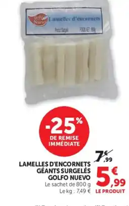 U Express Lamelles d'encornets géants surgelés golfo nuevo offre