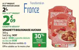 Auchan Supermarché Spaghetti bolognaise auchan offre