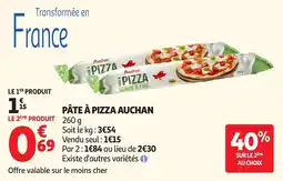 Auchan Supermarché Pâte à pizza auchan offre