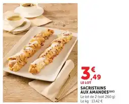U Express Sacristains aux amandes offre