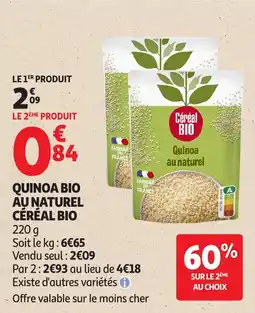 Auchan Supermarché Quinoa bio au naturel céréal bio offre