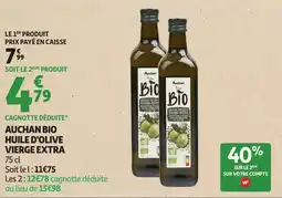 Auchan Supermarché Auchan bio huile d'olive vierge extra offre