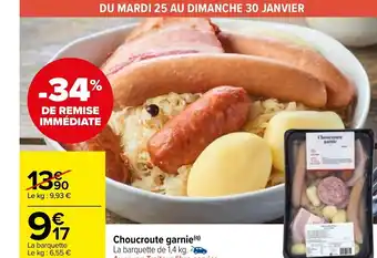 Carrefour Market Choucroute Garnie offre