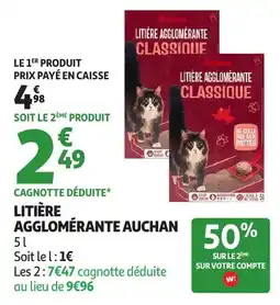Auchan Supermarché Litière agglomérante auchan offre