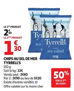 Auchan Supermarché Chips au sel de mer tyrrell's offre
