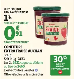 Auchan Supermarché Confiture extra fraise auchan offre