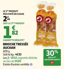Auchan Supermarché Brioche tressée auchan offre