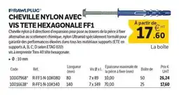 DomPro PRAWLPLUG Cheville nylon avec vis tete hexagonale ff1 offre