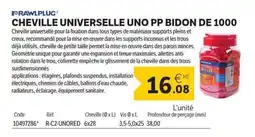 DomPro PRAWLPLUG Cheville universelle uno pp bidon de 1000 offre