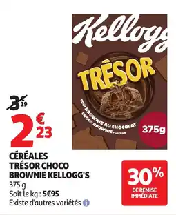 Auchan Supermarché Céréales trésor choco brownie kellogg's offre