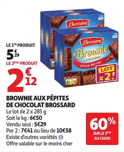 Auchan Supermarché Brownie aux pépites de chocolat brossard offre