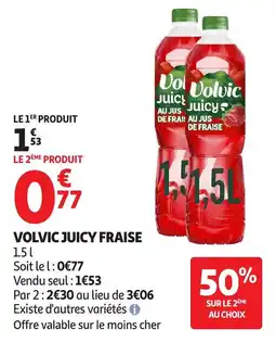 Auchan Supermarché Volvic juicy fraise offre