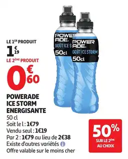 Auchan Supermarché Powerade ice storm energisante offre