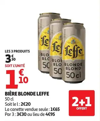Auchan Supermarché Bière blonde leffe offre