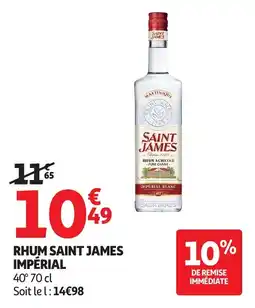 Auchan Supermarché Rhum saint james impérial offre