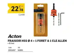 DomPro ACTON Fraisoir hss ø 4+1 foret & 1 cle allen offre