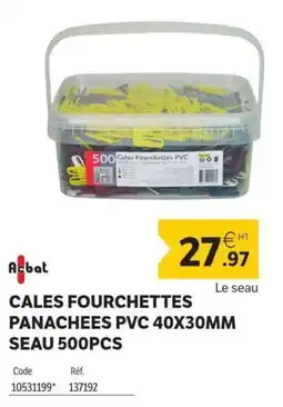 DomPro ACBAT Cales fourchettes panachees pvc 40x30mm seau 500pcs offre