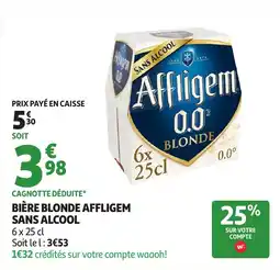 Auchan Supermarché Bière blonde affligem sans alcool offre