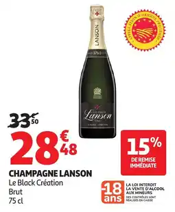 Auchan Supermarché Champagne lanson offre