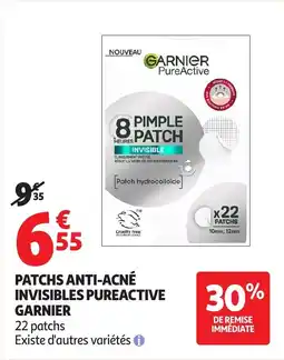 Auchan Supermarché Patchs anti-acné invisibles pureactive garnier offre