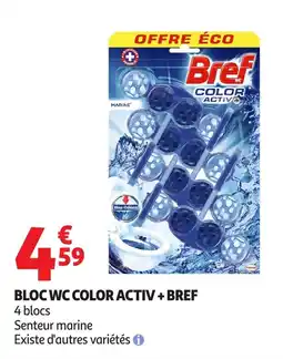 Auchan Supermarché Bloc wc color activ + bref offre