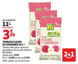 Auchan Supermarché Terreau fleurs du jardinier offre